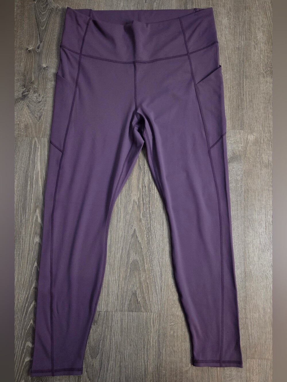 New Fabletics Oasis PureLuxe High-Waisted Pocket Leggings 2X Purple NWT